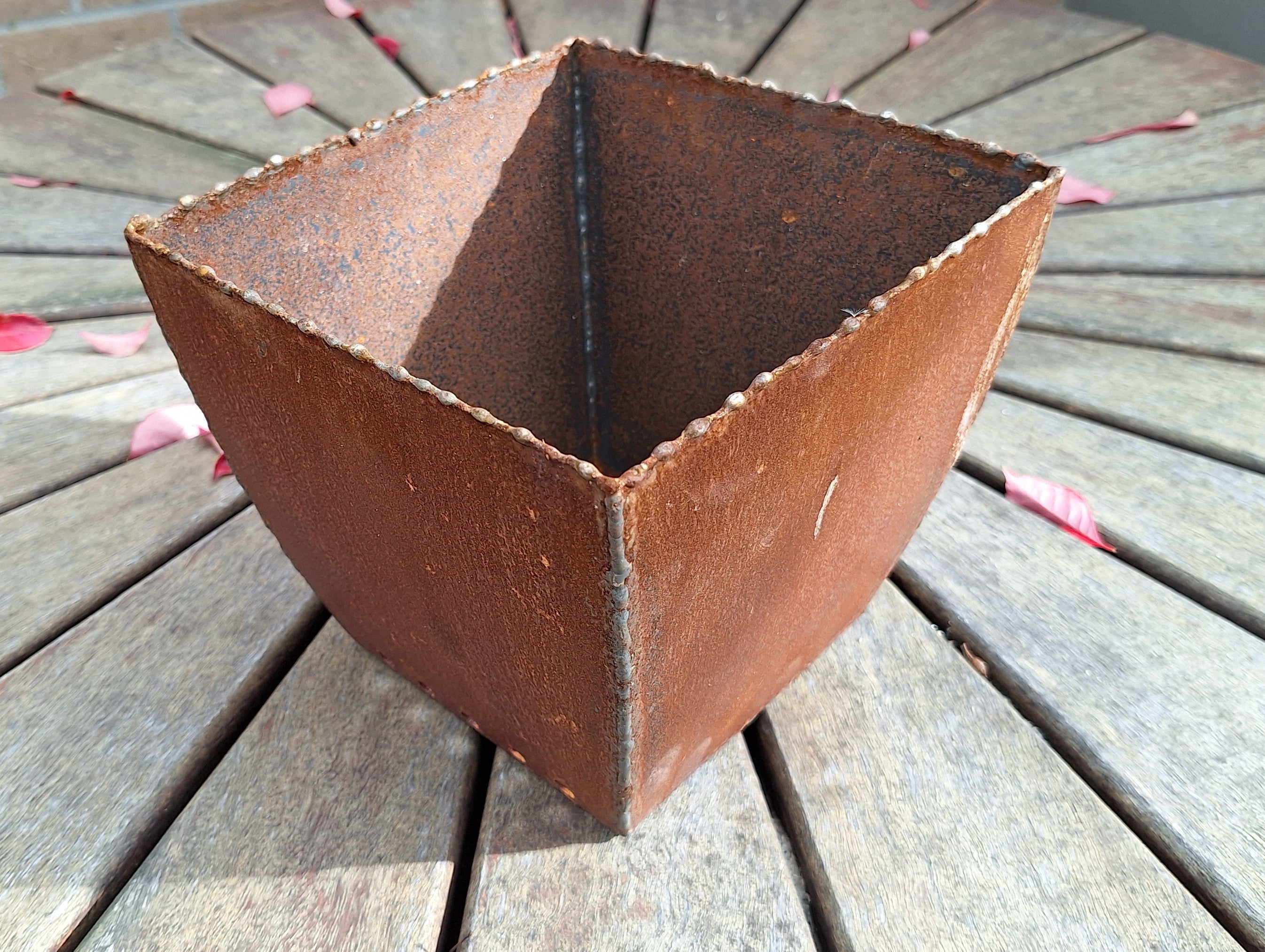 TULIPA Corten Steel Fence Post Planter