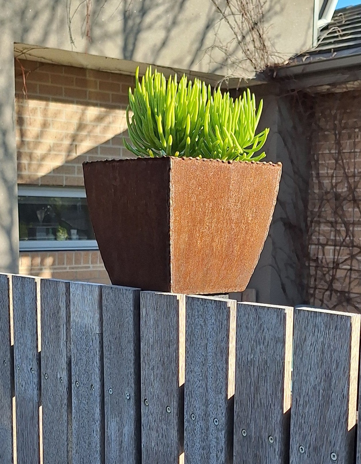 TULIPA Corten Steel Fence Post Planter